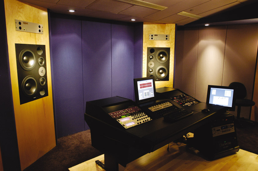 Mastering studio interior scene